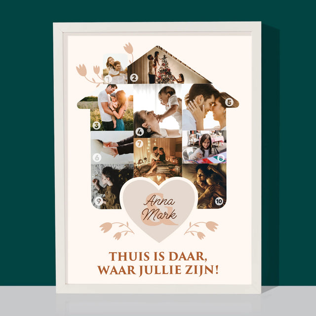 Vorm Van Foto'S: Familiehuis - Afdruk Met Frame 30X40 (Verticaal)