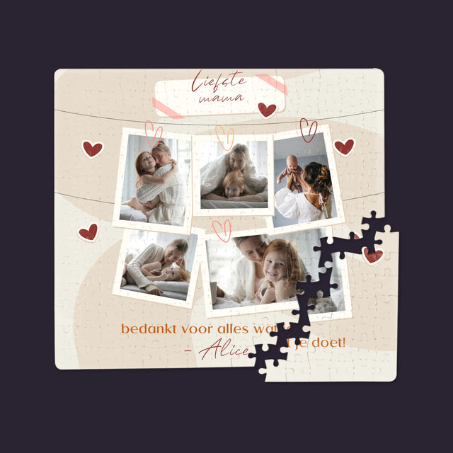 Fotocollage: Ik Hou Van Jou, Mama - Puzzel