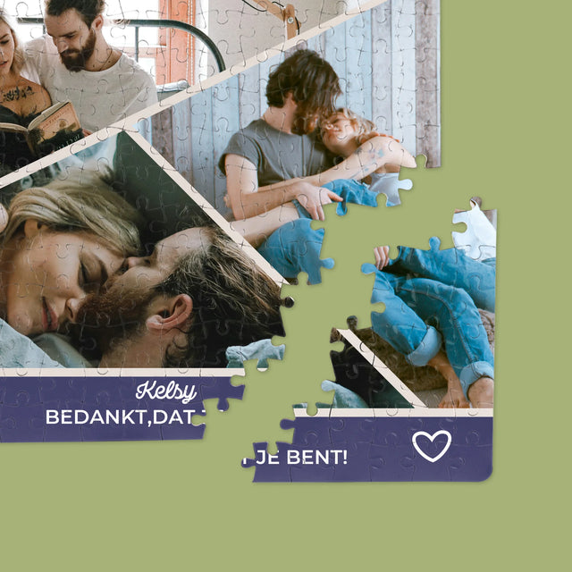 Fotocollage: Bedankt, Dat Je Er Bent - Puzzel