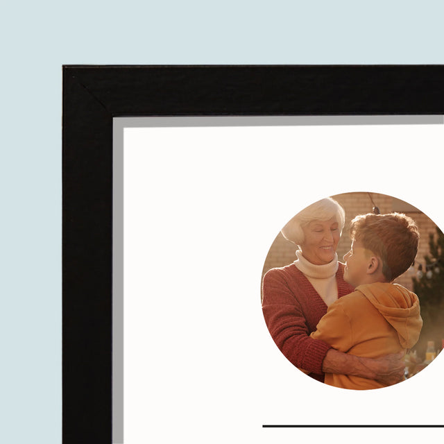 Woord Van Foto'S: Oma - Afdruk Met Frame 20X40 (Horizontaal)