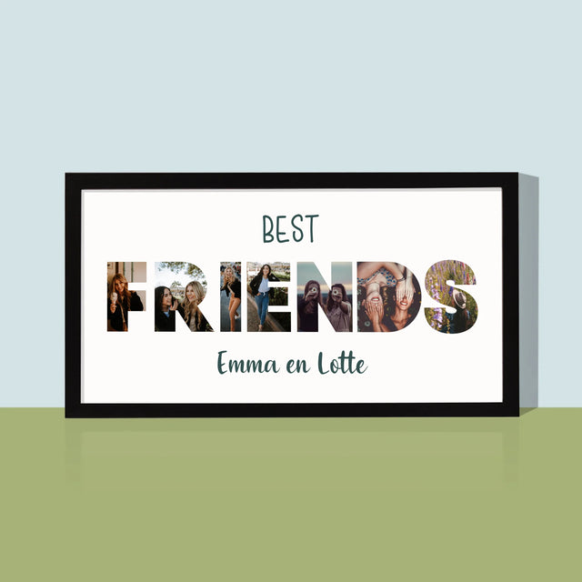Woord Van Foto'S: Friends - Afdruk Met Frame 20X40 (Horizontaal)