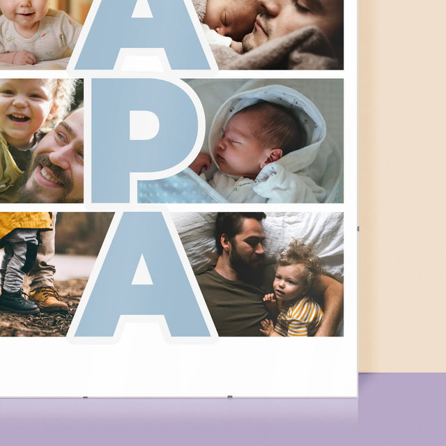 Fotocollage: Tekst Papa - Poster
