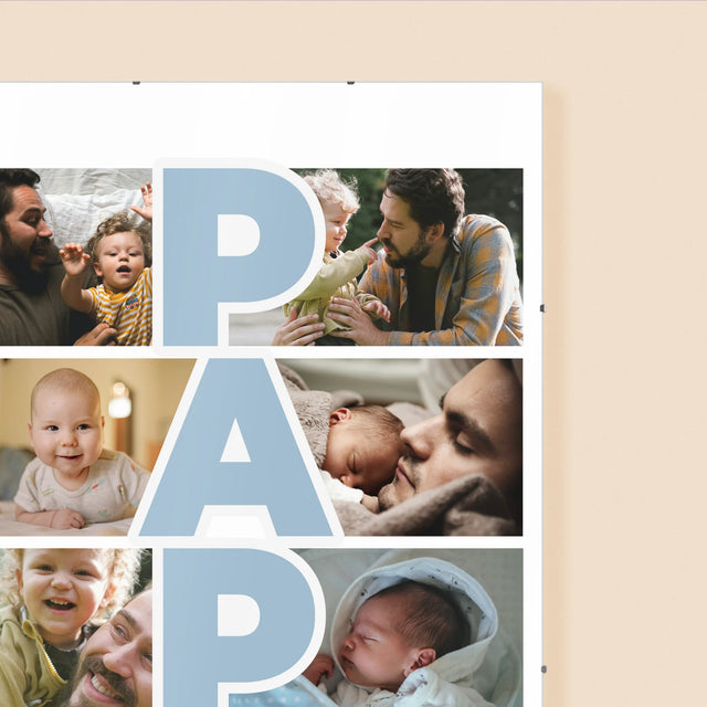 Fotocollage: Tekst Papa - Poster