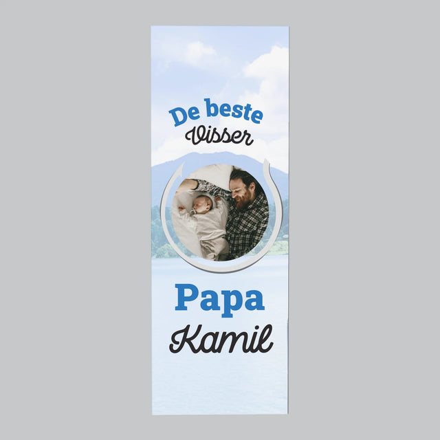 Foto En Handtekening: De Beste Visser Papa - Koelkast Magneet