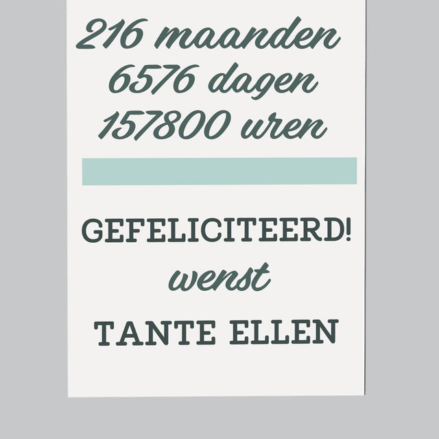 Woord Van Foto'S: 18 Jaar Aftellen - Koelkast Magneet