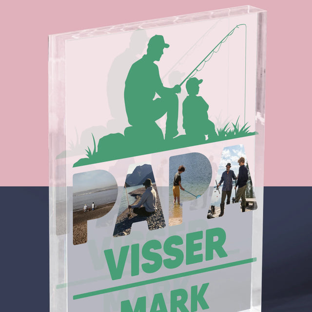 Woord Van Foto'S: Papa Visser - Acryl Blok