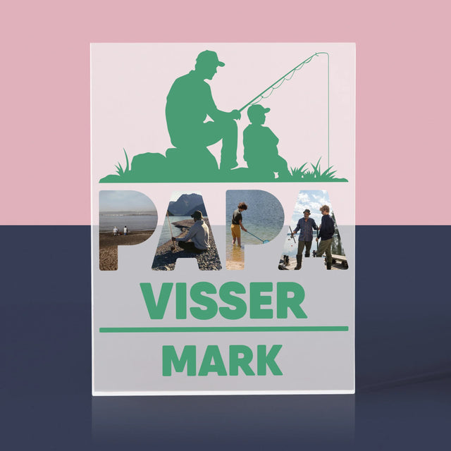 Woord Van Foto'S: Papa Visser - Acryl Blok