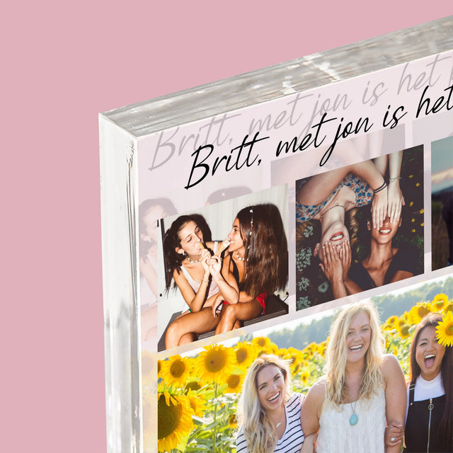 Fotocollage: Beste Vriendin - Acryl Blok