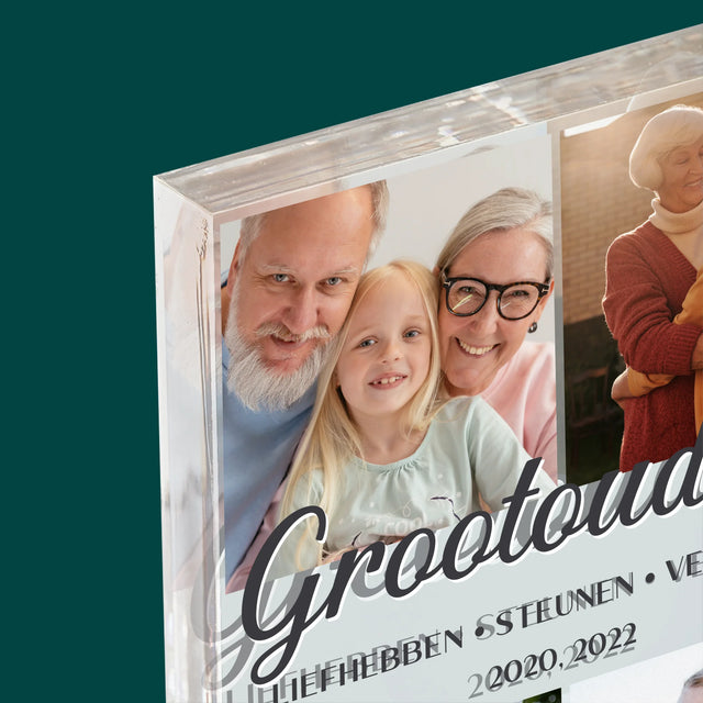 Fotocollage: Liefste Grootouders - Acryl Blok