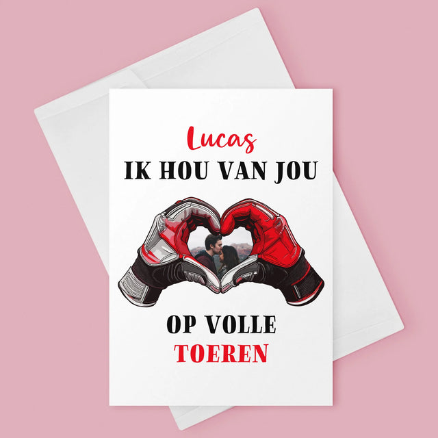 Foto En Handtekening: Ik Hou Van Jou Op Volle Toeren - Wenskaart