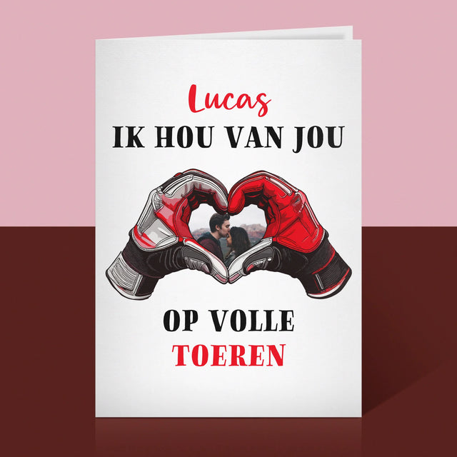 Foto En Handtekening: Ik Hou Van Jou Op Volle Toeren - Wenskaart
