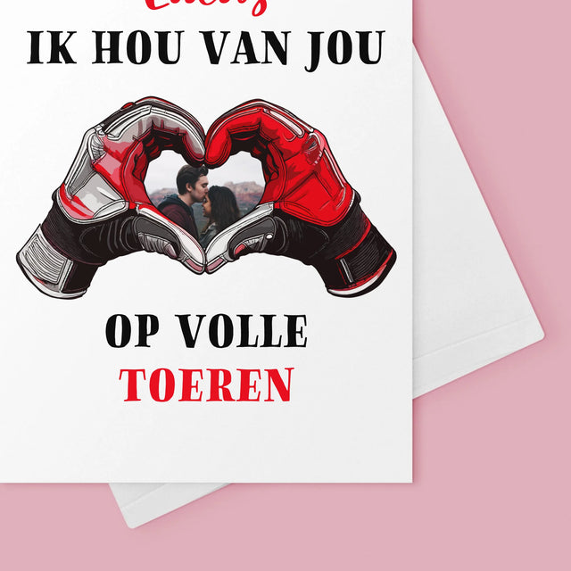 Foto En Handtekening: Ik Hou Van Jou Op Volle Toeren - Wenskaart