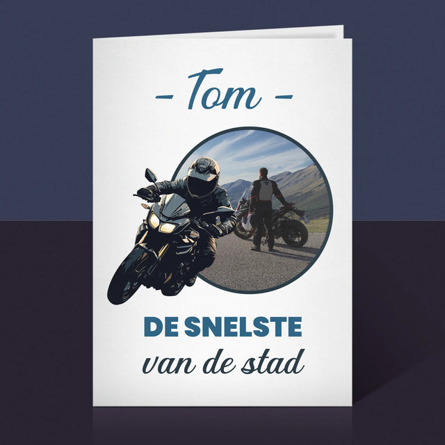 Foto En Handtekening: De Snelste Van De Stad  - Wenskaart