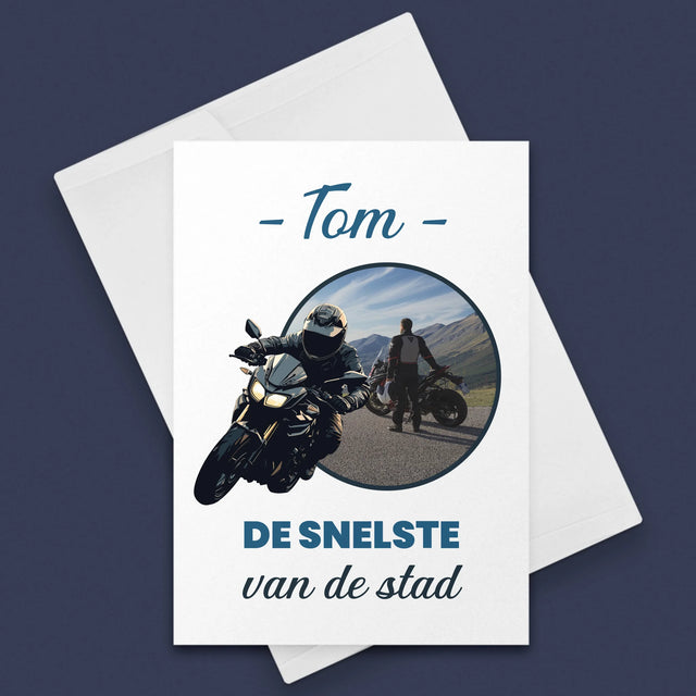 Foto En Handtekening: De Snelste Van De Stad  - Wenskaart