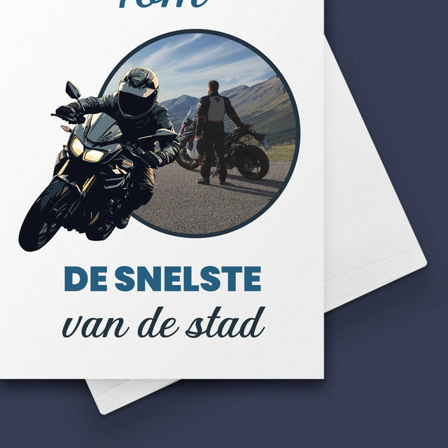 Foto En Handtekening: De Snelste Van De Stad  - Wenskaart