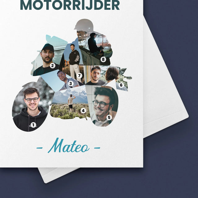 Vorm Van Foto'S: Uitstekend Motorrijder - Wenskaart