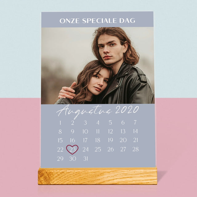 Foto En Handtekening: Onze Speciale Dag - Afdruk Op Acrylglas (Verticaal)