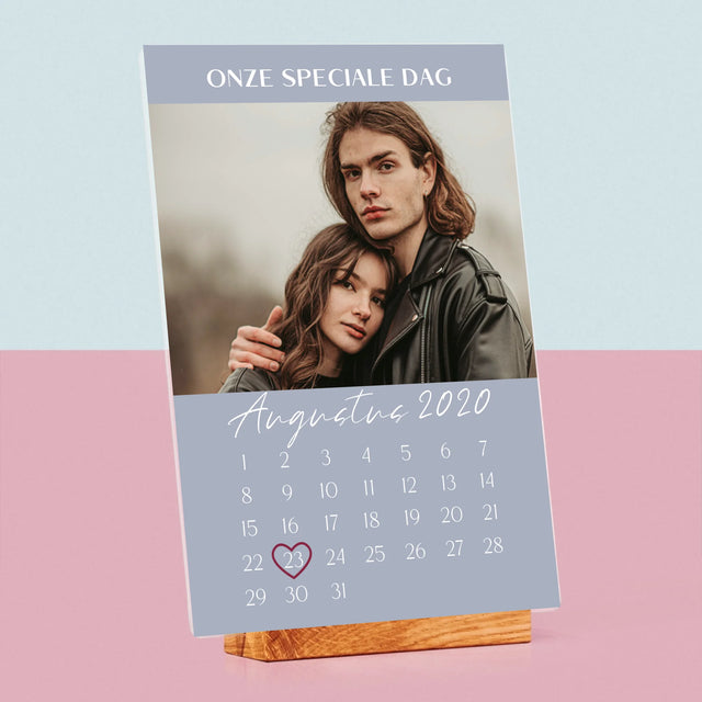 Foto En Handtekening: Onze Speciale Dag - Afdruk Op Acrylglas (Verticaal)