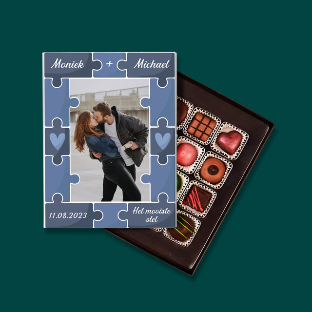 Foto En Handtekening: Puzzel + Foto  - Pralines