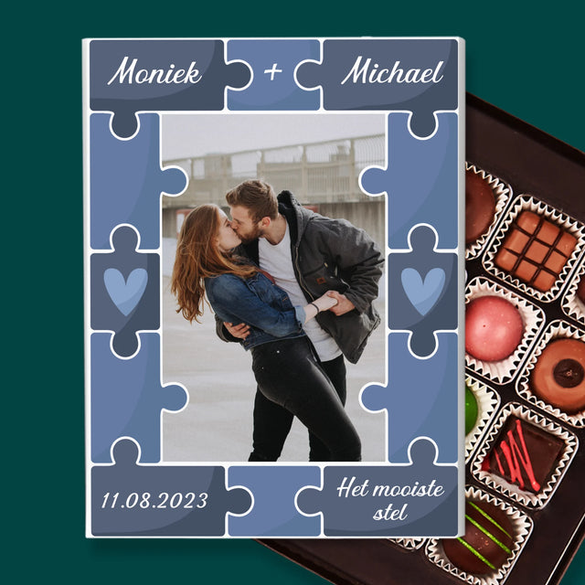 Foto En Handtekening: Puzzel + Foto  - Pralines
