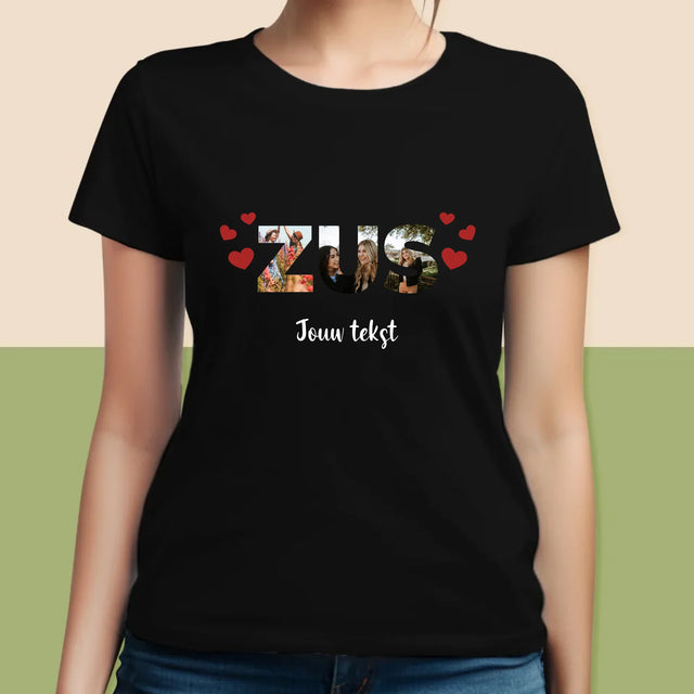 Woord Van Foto'S: Zus - T-Shirt Voor Dames