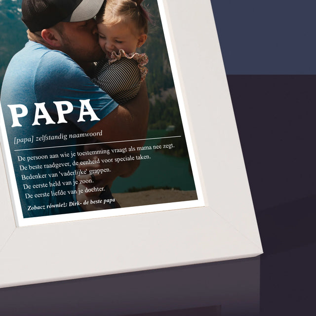 Foto En Handtekening: Definitie Papa - Fotokader (Horziontaal)