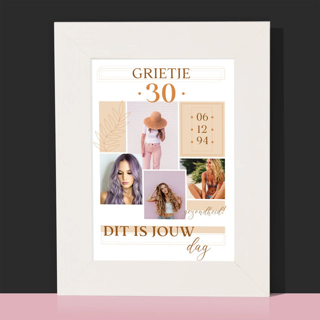 Fotocollage: Dit Is Jouw Dag - Fotokader (Horziontaal)