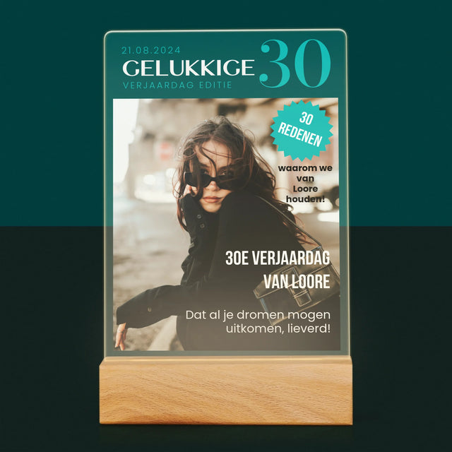 Omslag Van Tijdschrift: Gelukkige 30 - Afdruk Op Acrylglas (Verticaal)