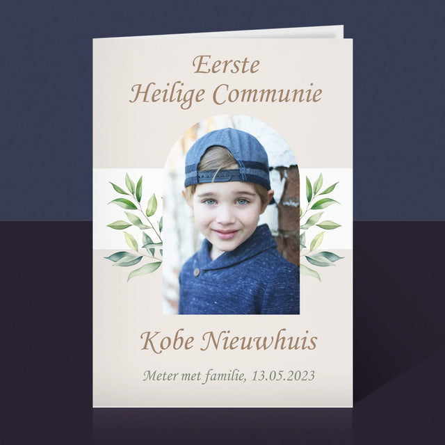 Foto En Handtekening: Eerste Heilige Communie - Wenskaart