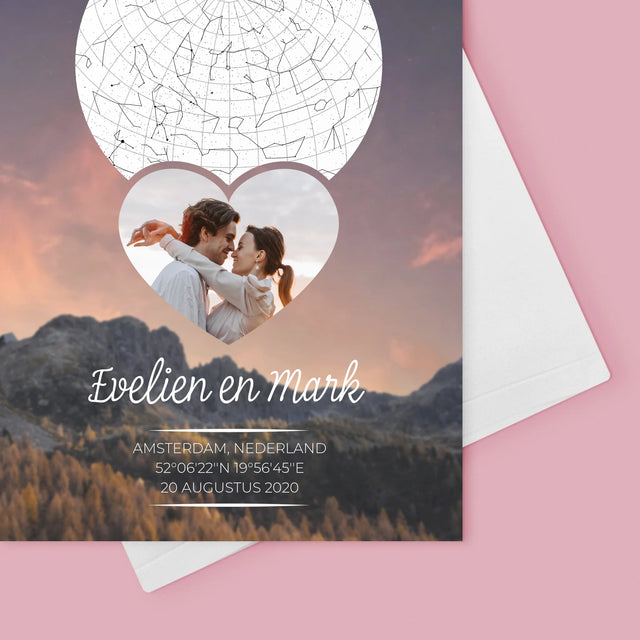 Starrenkaart: Verliefden Op De Bergen - Wenskaart
