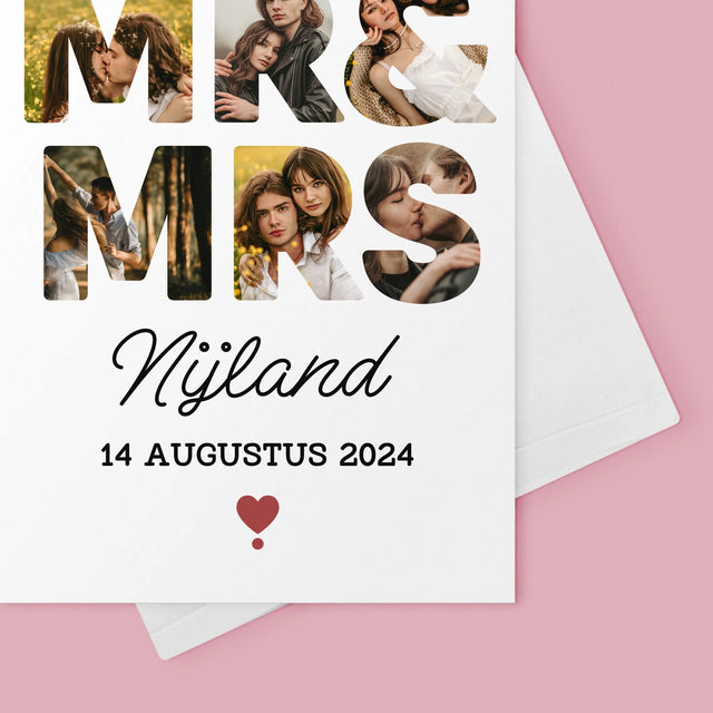 Woord Van Foto'S: Mr&Mrs - Wenskaart