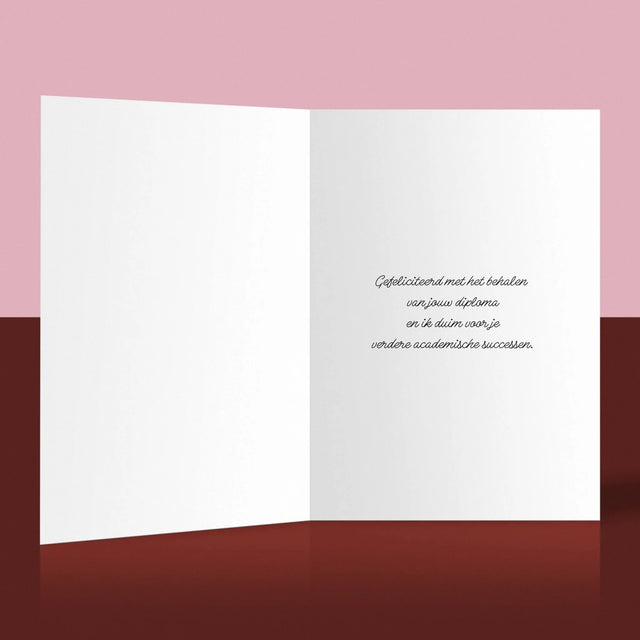 Omslag Van Tijdschrift: Afgestudeerde  - Wenskaart