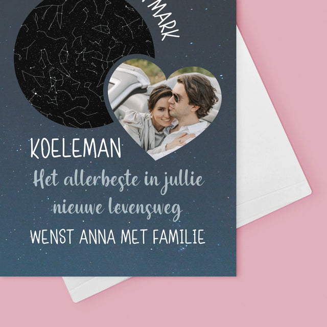 Starrenkaart: Nieuwe Levensweg, Trouw - Wenskaart