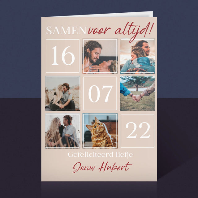 Fotocollage: Samen Voor Altijd - Wenskaart