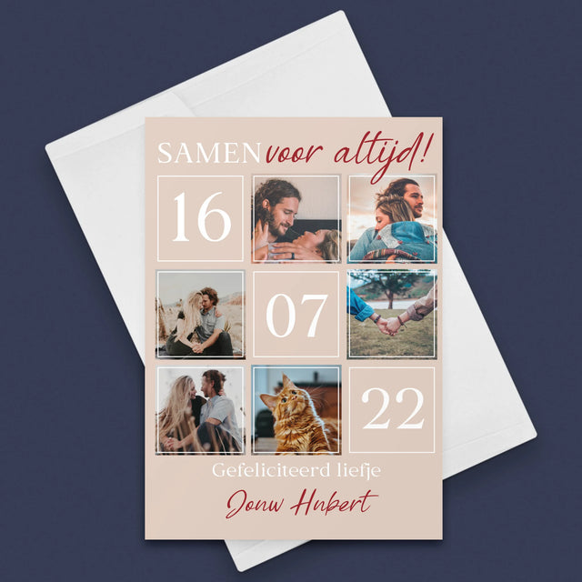 Fotocollage: Samen Voor Altijd - Wenskaart