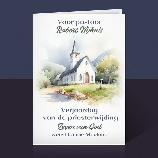 Naam En Handtekening : Verjaardag Priesterwijding - Wenskaart