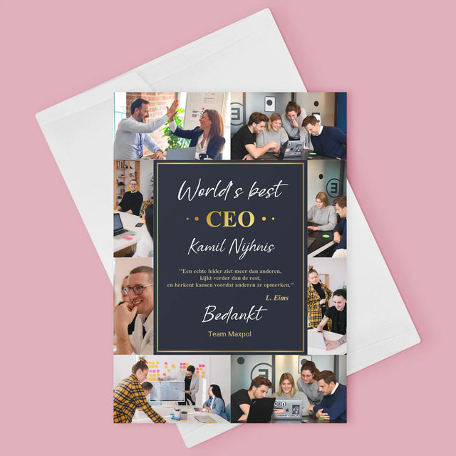 Fotocollage: World’S Best Ceo - Wenskaart