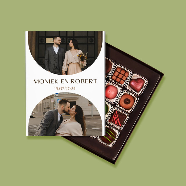 Fotocollage: Trouwdag - Pralines