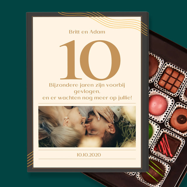 Foto En Handtekening: 10De Huwelijksverjaardag - Pralines