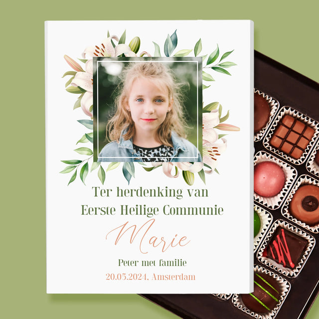 Foto En Handtekening: Ter Herdenking Van Eerste Heilige Communie - Pralines