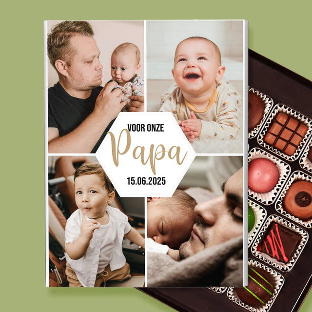 Fotocollage: Voor Onze Papa - Pralines