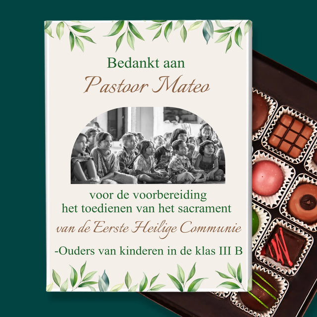 Foto En Handtekening: Bedankt Aan Passtoor, Communnie

 - Pralines