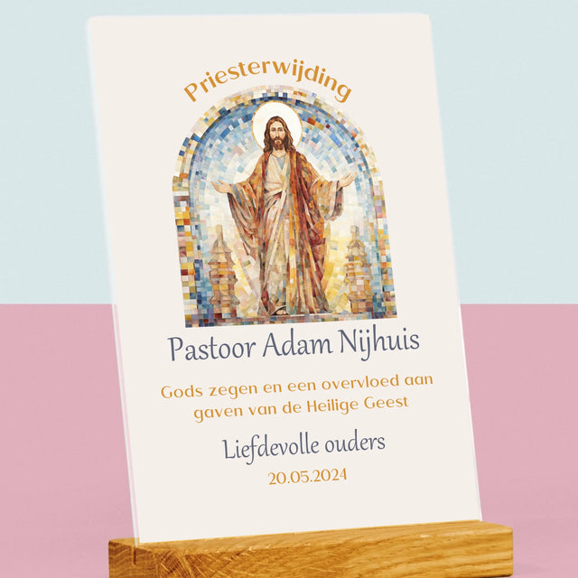 Naam En Handtekening : Priesterwijding - Afdruk Op Acrylglas (Verticaal)