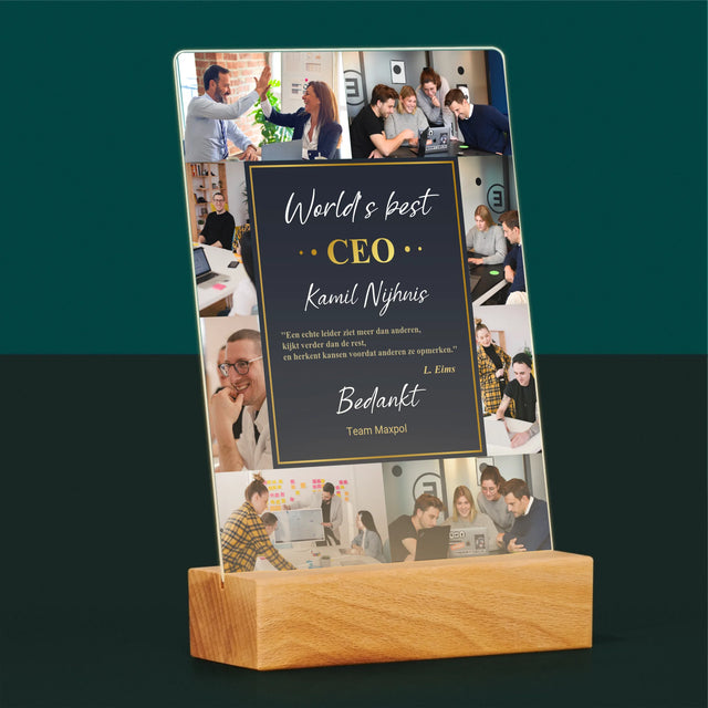 Fotocollage: World’S Best Ceo - Afdruk Op Acrylglas (Verticaal)