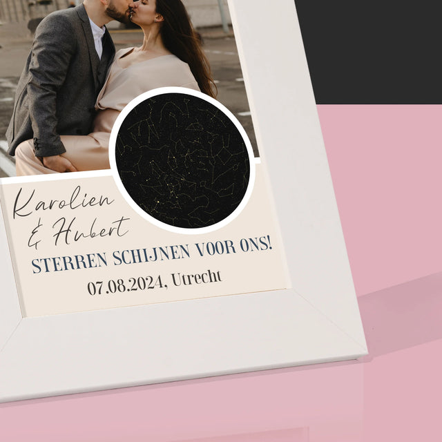 Starrenkaart: Sterren Schijnen Voor Ons - Fotokader (Horziontaal)