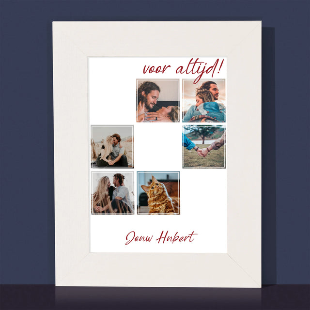 Fotocollage: Samen Voor Altijd - Fotokader (Horziontaal)