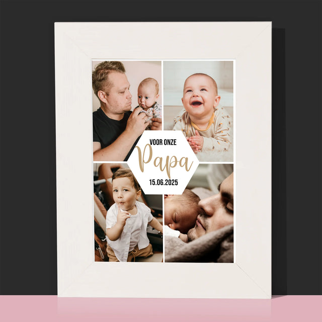 Fotocollage: Voor Onze Papa - Fotokader (Horziontaal)