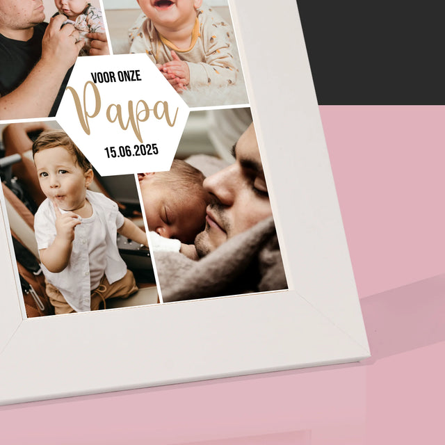 Fotocollage: Voor Onze Papa - Fotokader (Horziontaal)