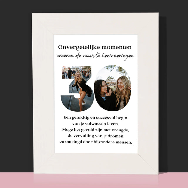 Woord Van Foto'S: 30E Verjaardag - Fotokader (Horziontaal)