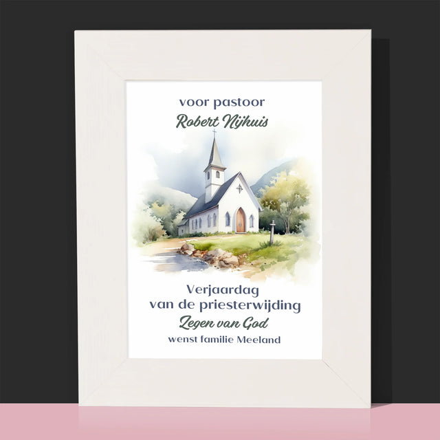 Naam En Handtekening : Verjaardag Priesterwijding - Fotokader (Horziontaal)